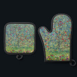Gustav Klimt - Apfelbaum Ofenhandschuh & Topflappen-Set<br><div class="desc">Apfelbaum I - Gustav Klimt,  Öl auf Leinwand,  1907</div>