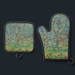 Gustav Klimt - Apfelbaum Ofenhandschuh & Topflappen-Set<br><div class="desc">Apfelbaum I - Gustav Klimt,  Öl auf Leinwand,  1907</div>