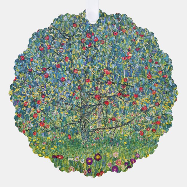 Gustav Klimt - Apfelbaum Ornament Karte (Vorderseite)