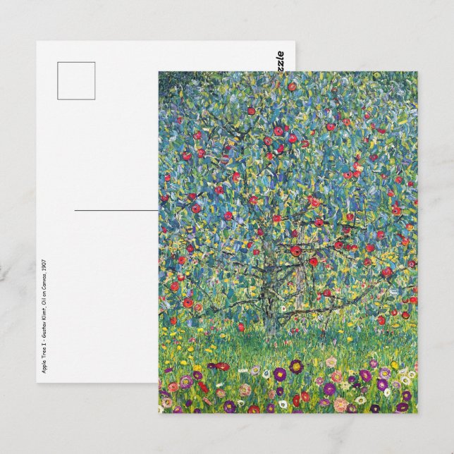 Gustav Klimt - Apfelbaum Postkarte (Vorne/Hinten)