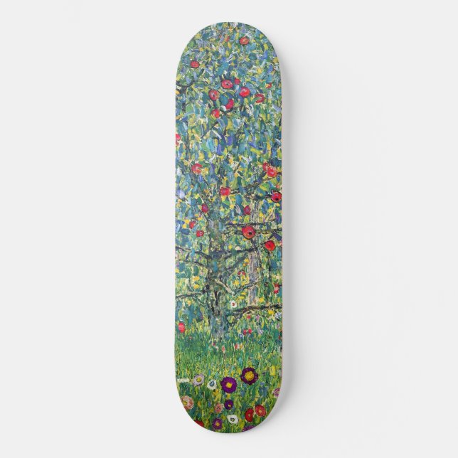 Gustav Klimt - Apfelbaum Skateboard (Vorderseite)