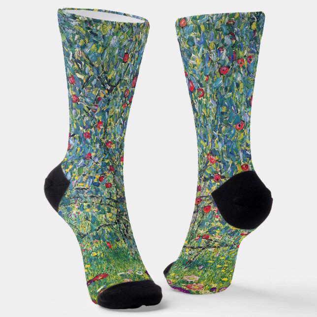 Gustav Klimt - Apfelbaum Socken (Gewinkelt)