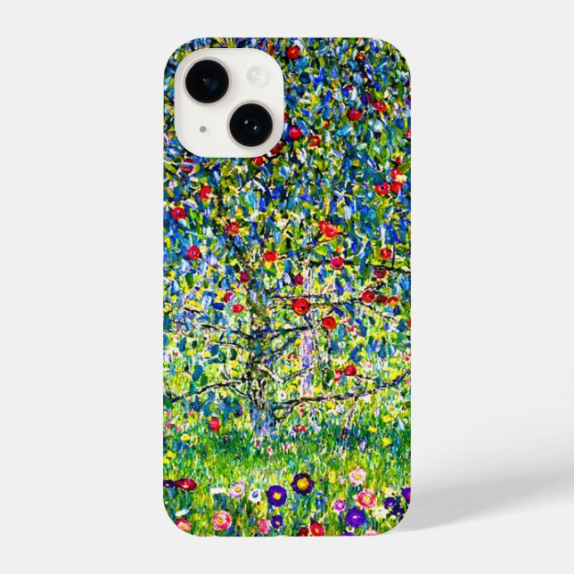 Gustav Klimt Apple Tree iPhone 14 Hülle (Rückseite)