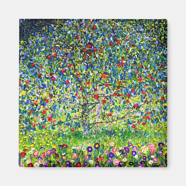 Gustav Klimt Apple Tree Magnet (Vorne)