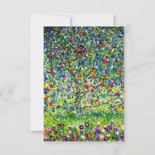 Gustav Klimt Apple Tree RSVP Karte