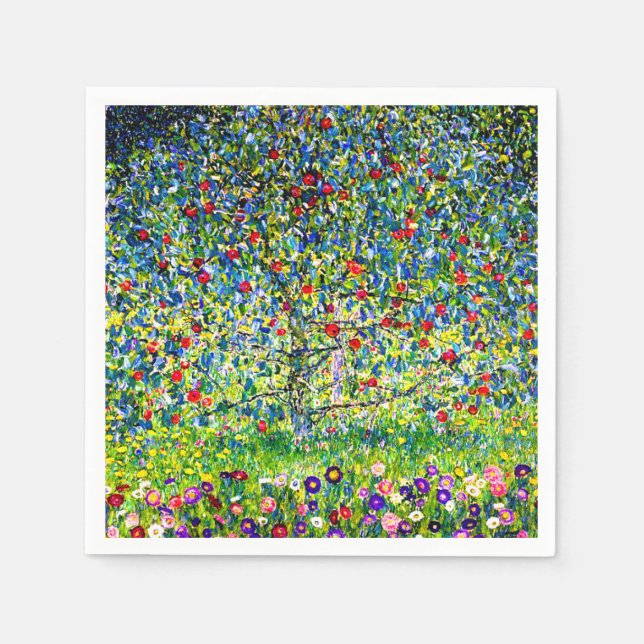 Gustav Klimt Apple Tree Serviette (Vorderseite)