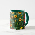 Gustav Klimt art - Bauernhof Garten mit Sonnenblum Tasse<br><div class="desc">Gustav Klimt art - Bauerngarten mit Sonnenblumen Custom Art Kaffee Tasse.</div>
