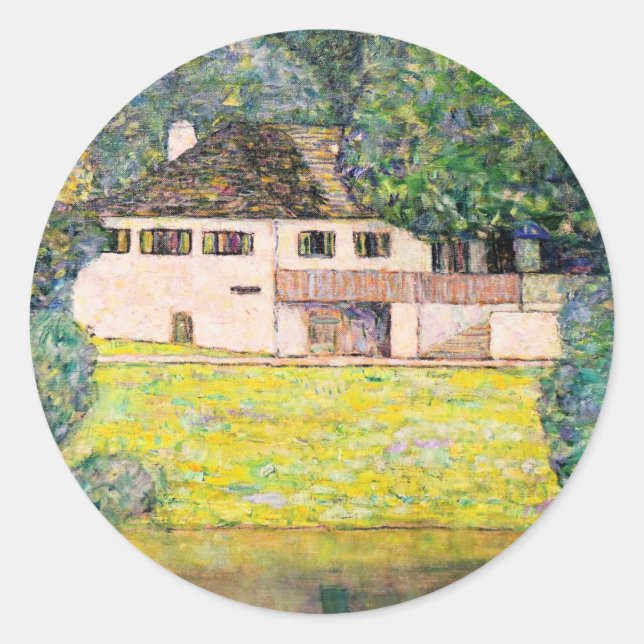 Gustav Klimt artwork - Litzlbergkeller, Runder Aufkleber (Vorderseite)