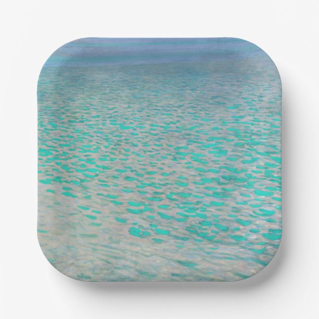 Gustav Klimt - Attersee Pappteller (Vorderseite)