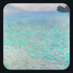 Gustav Klimt - Attersee Quadratischer Aufkleber<br><div class="desc">Attersee - Gustav Klimt,  Öl auf Leinwand,  1910</div>