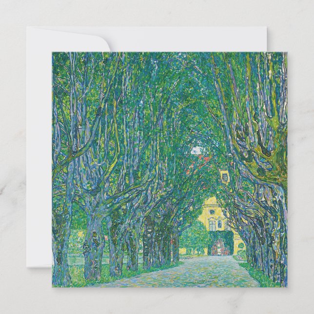 Gustav Klimt Avenue of Schloss Kramer Park Card (Vorderseite)