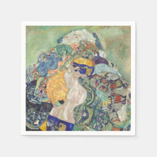 Gustav Klimt Baby in der Wiege Farbige Kunst Serviette