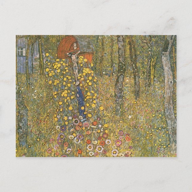Gustav Klimt - Bauerngarten mit Crucifix Postkarte (Vorderseite)