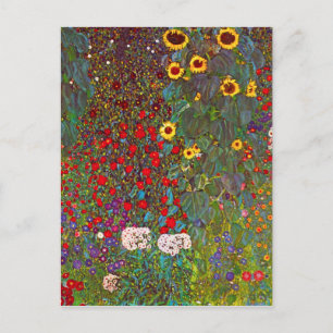 Gustav Klimt Bauerngarten mit Sonnenblumen Postkar Postkarte