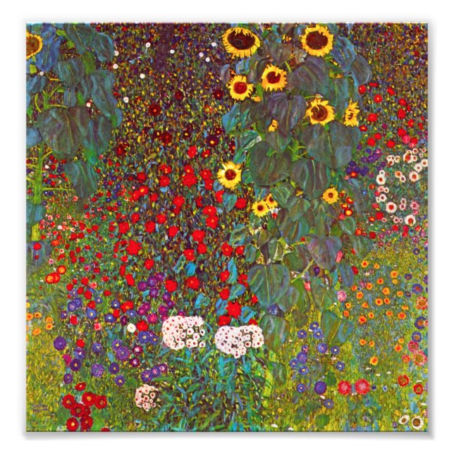 Gustav Klimt Bauerngarten mit Sonnenblumen Printwe Fotodruck (Vorne)
