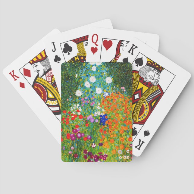 Gustav Klimt , "Bauerngarten" Spielkarten (Rückseite)