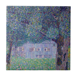 Gustav Klimt - Bauernhaus in Oberösterreich Fliese