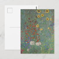 Gustav Klimt - Bauernhof Garten mit Sonnenblumen