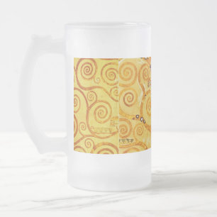 Gustav Klimt Baum des Lebens: Art Nouveau Symbolis Mattglas Bierglas