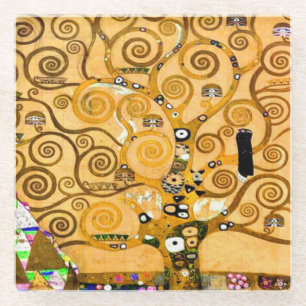Gustav Klimt Baum des Lebens Glasuntersetzer