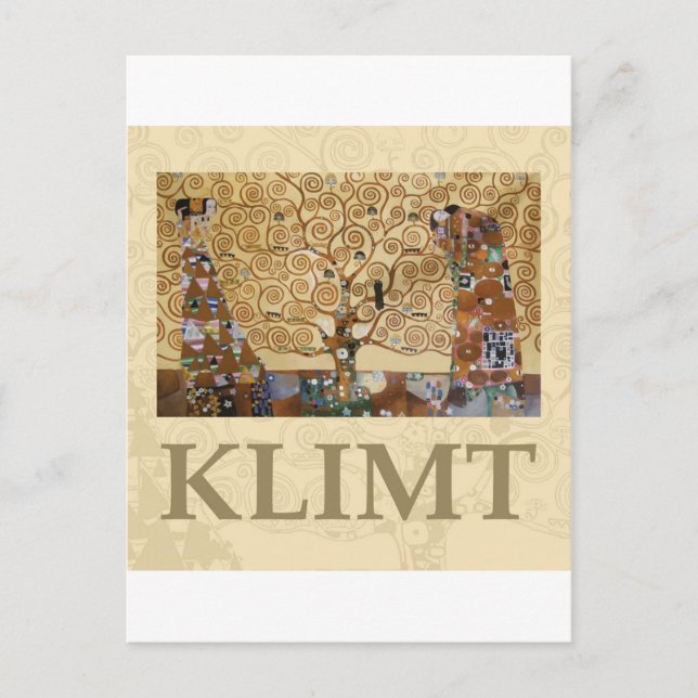 Gustav Klimt Baum des Lebens Postkarte (Vorderseite)