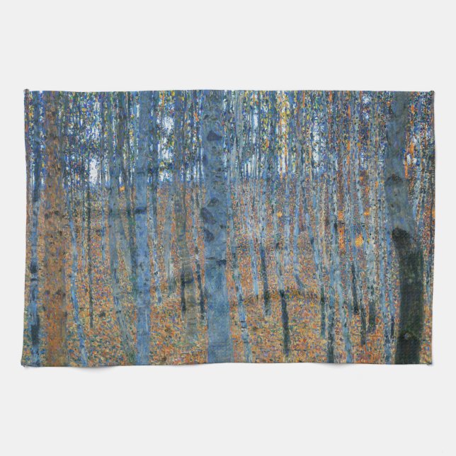 Gustav Klimt Beech Tree Forest Grove Geschirrtuch (Horizontal)