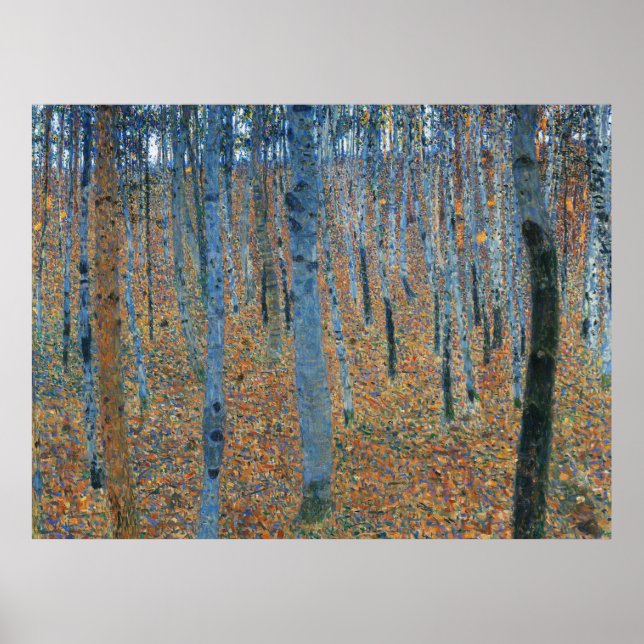 Gustav Klimt Beech Tree Forest Grove Poster (Vorne)