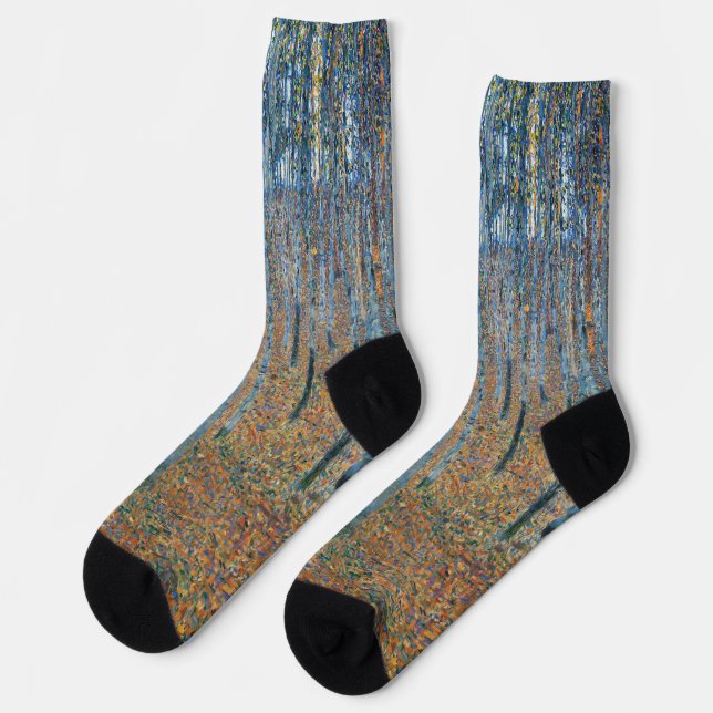 Gustav Klimt Beech Tree Forest Grove Socken (Linkes Detail)