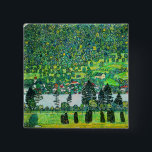 Gustav Klimt - Bergbahn bei Unterach Button<br><div class="desc">Berghang bei Unterach / Steigung in einem Wald am Attersee - Gustav Klimt,  Öl auf Leinwand,  1916</div>