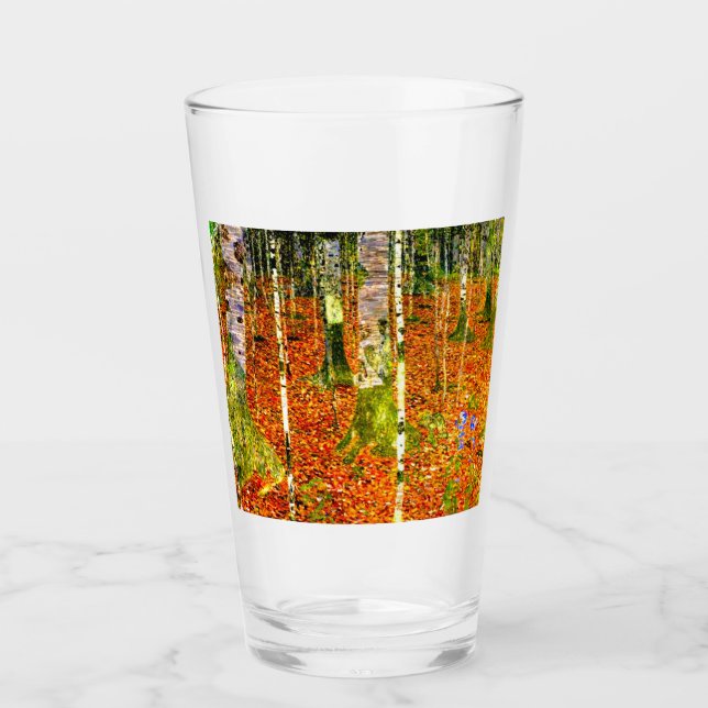 Gustav Klimt Birch Trees Glas (Vorderseite)