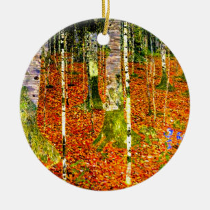 Gustav Klimt Birch Trees Keramik Ornament