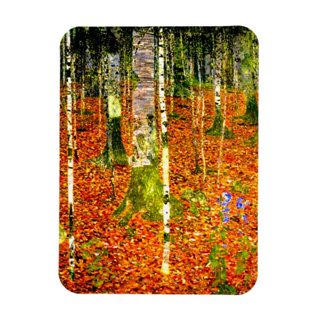 Gustav Klimt Birch Trees Magnet (Vertikal)