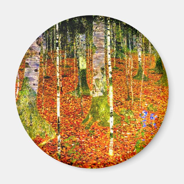 Gustav Klimt Birch Trees Magnet (Vorne)