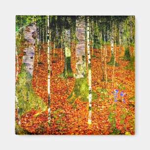 Gustav Klimt Birch Trees Magnet