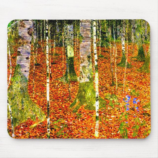 Gustav Klimt Birch Trees Mousepad (Vorne)