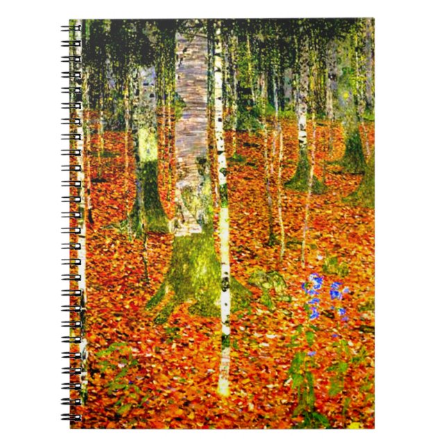 Gustav Klimt Birch Trees Notizblock (Vorderseite)