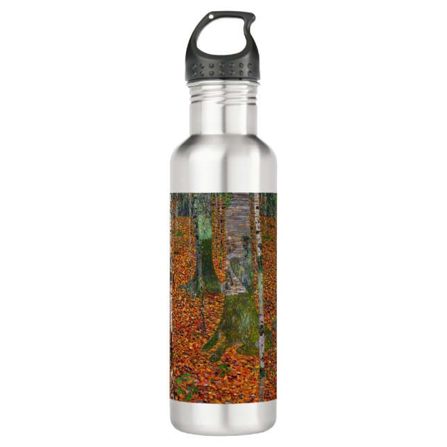 Gustav Klimt - Birch Wood Edelstahlflasche (Vorderseite)