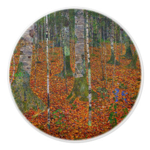 Gustav Klimt - Birch Wood Keramikknauf