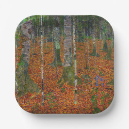 Gustav Klimt - Birch Wood Pappteller