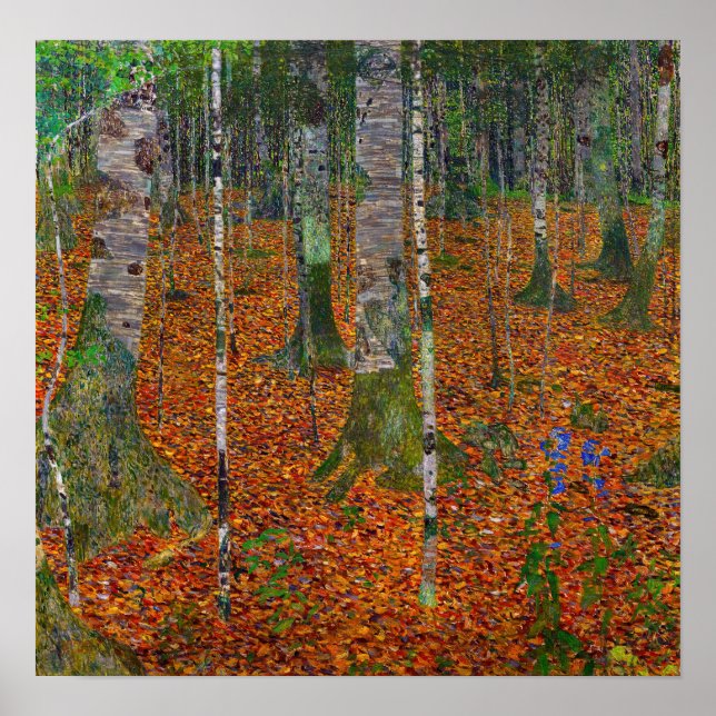 Gustav Klimt - Birch Wood Poster (Vorne)