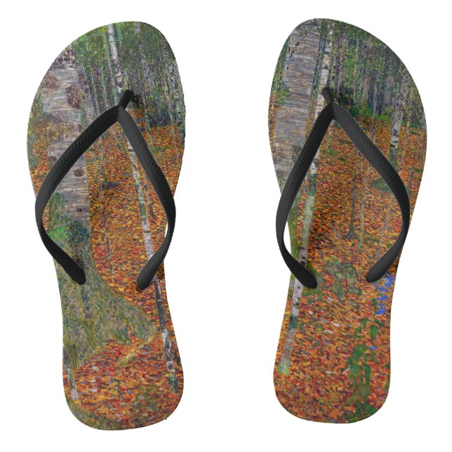 Gustav Klimt - Birkenwald Flip Flops (Fußbett)