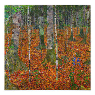 Gustav Klimt - Birkenwald Fotodruck