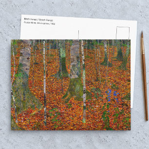 Gustav Klimt - Birkenwald Postkarte