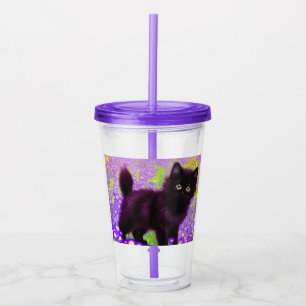 Gustav Klimt Black Kitten Acryltrinkbecher