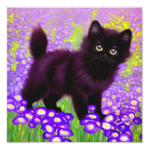 Gustav Klimt Black Kitten Fotodruck