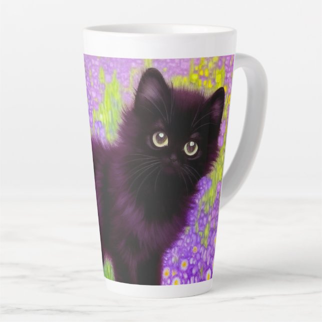 Gustav Klimt Black Kitten Milchtasse (Rechte Ecke)