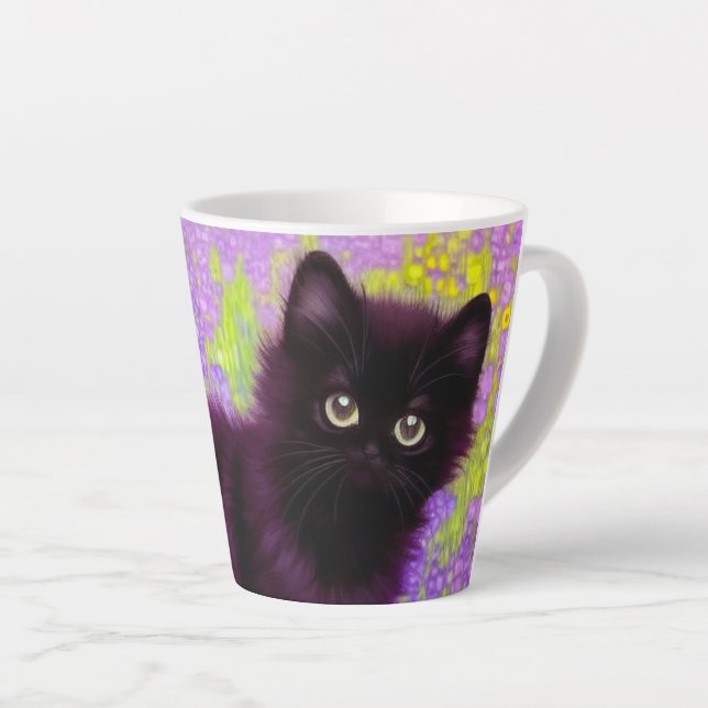Gustav Klimt Black Kitten Milchtasse (Rechte Ecke)