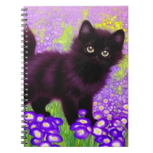 Gustav Klimt Black Kitten Notizblock