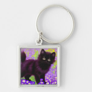 Gustav Klimt Black Kitten Schlüsselanhänger