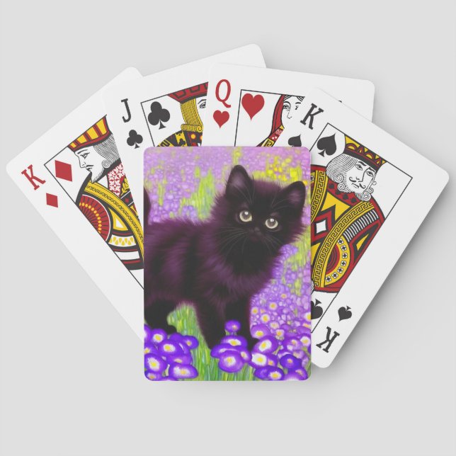 Gustav Klimt Black Kitten Spielkarten (Rückseite)